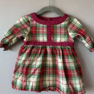 Baby‎ Girl Chalet Plaid Baby Dress 100% Cotton
